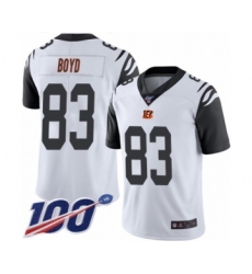 Men's Cincinnati Bengals #83 Tyler Boyd Limited White Rush Vapor Untouchable 100th Season Football Jersey