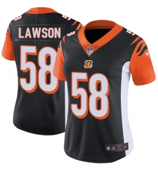 Women's Nike Cincinnati Bengals #58 Carl Lawson Elite Black Team Color NFL Jersey