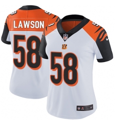 Women's Nike Cincinnati Bengals #58 Carl Lawson Elite White NFL Jersey