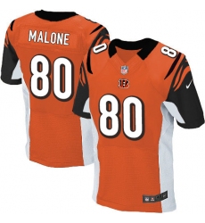 Men's Nike Cincinnati Bengals #80 Josh Malone Elite Orange Alternate NFL Jersey