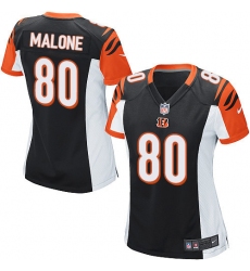 Women's Nike Cincinnati Bengals #80 Josh Malone Game Black Team Color NFL Jersey