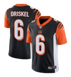 Youth Nike Cincinnati Bengals #6 Jeff Driskel Elite Black Team Color NFL Jersey