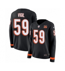 Women's Nike Cincinnati Bengals #59 Nick Vigil Limited Black Therma Long Sleeve NFL Jersey