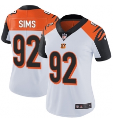 Women's Nike Cincinnati Bengals #92 Pat Sims Elite White NFL Jersey