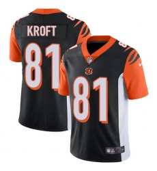 Youth Nike Cincinnati Bengals #81 Tyler Kroft Elite Black Team Color NFL Jersey