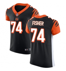 Men's Nike Cincinnati Bengals #74 Jake Fisher Black Team Color Vapor Untouchable Elite Player NFL Jersey