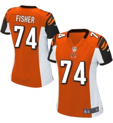 Women's Nike Cincinnati Bengals #74 Jake Fisher Game Orange Alternate NFL Jersey