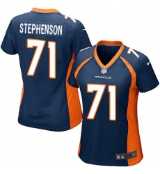 Women's Nike Denver Broncos #71 Donald Stephenson Game Navy Blue Alternate NFL Jersey