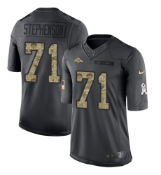 Youth Nike Denver Broncos #71 Donald Stephenson Limited Black 2016 Salute to Service NFL Jersey