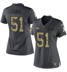Women's Nike Denver Broncos #51 Todd Davis Limited Black 2016 Salute to Service NFL Jersey
