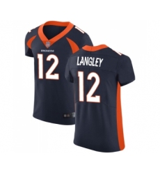 Men's Denver Broncos #12 Brendan Langley Navy Blue Alternate Vapor Untouchable Elite Player Football Jersey