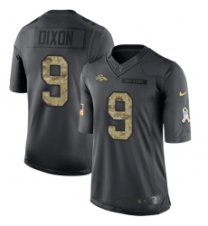 Men's Nike Denver Broncos #9 Riley Dixon Limited Black 2016 Salute to Service NFL Jersey