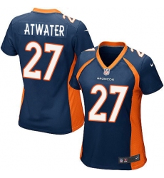 Women's Nike Denver Broncos #27 Steve Atwater Game Navy Blue Alternate NFL Jersey