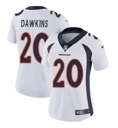 Women's Nike Denver Broncos #20 Brian Dawkins Elite White NFL Jersey