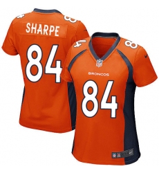 Women's Nike Denver Broncos #84 Shannon Sharpe Game Orange Team Color NFL Jersey