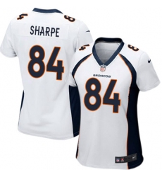 Women's Nike Denver Broncos #84 Shannon Sharpe Game White NFL Jersey