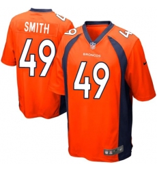 Men's Nike Denver Broncos #49 Dennis Smith Game Orange Team Color NFL Jersey