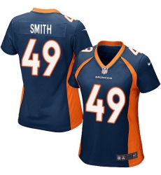 Women's Nike Denver Broncos #49 Dennis Smith Game Navy Blue Alternate NFL Jersey