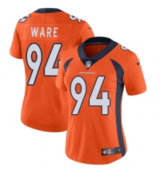 Women's Nike Denver Broncos #94 DeMarcus Ware Elite Orange Team Color NFL Jersey