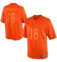 Men's Nike Denver Broncos #18 Peyton Manning Orange Drenched Limited NFL Jersey