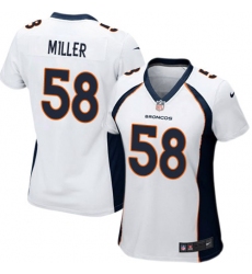 Women's Nike Denver Broncos #58 Von Miller Game White NFL Jersey