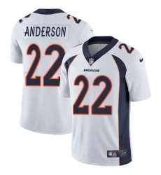 Youth Nike Denver Broncos #22 C.J. Anderson Elite White NFL Jersey