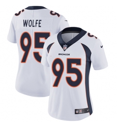 Women's Nike Denver Broncos #95 Derek Wolfe Elite White NFL Jersey