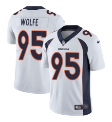 Youth Nike Denver Broncos #95 Derek Wolfe White Vapor Untouchable Limited Player NFL Jersey
