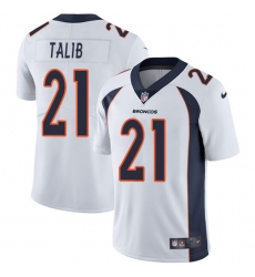 Youth Nike Denver Broncos #21 Aqib Talib Elite White NFL Jersey