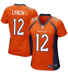 Women's Nike Denver Broncos #12 Paxton Lynch Game Orange Team Color NFL Jersey