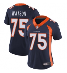 Women's Nike Denver Broncos #75 Menelik Watson Elite Navy Blue Alternate NFL Jersey
