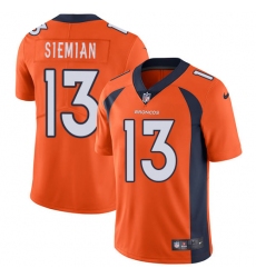 Youth Nike Denver Broncos #13 Trevor Siemian Elite Orange Team Color NFL Jersey