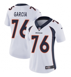 Women's Nike Denver Broncos #76 Max Garcia Elite White NFL Jersey