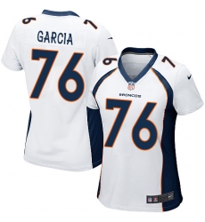 Women's Nike Denver Broncos #76 Max Garcia Game White NFL Jersey