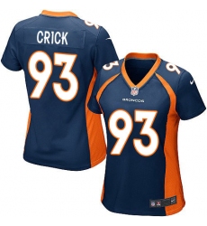 Women's Nike Denver Broncos #93 Jared Crick Game Navy Blue Alternate NFL Jersey