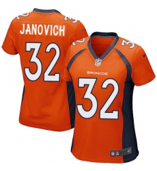 Women's Nike Denver Broncos #32 Andy Janovich Game Orange Team Color NFL Jersey