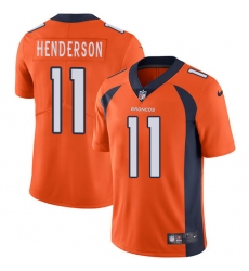 Youth Nike Denver Broncos #11 Carlos Henderson Elite Orange Team Color NFL Jersey