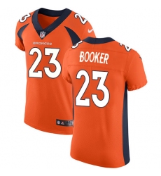 Men's Nike Denver Broncos #23 Devontae Booker Orange Team Color Vapor Untouchable Elite Player NFL Jersey