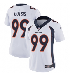 Women's Nike Denver Broncos #99 Adam Gotsis Elite White NFL Jersey