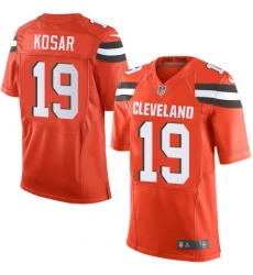 Men's Nike Cleveland Browns #19 Bernie Kosar Elite Orange Alternate NFL Jersey