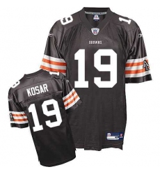 Reebok Cleveland Browns #19 Bernie Kosar Brown Team Color Replica Throwback NFL Jersey