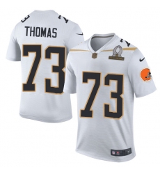 Men's Nike Cleveland Browns #73 Joe Thomas Elite White Team Rice 2016 Pro Bowl NFL Jersey