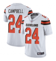Youth Nike Cleveland Browns #24 Ibraheim Campbell Elite White NFL Jersey