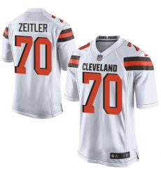 Men's Nike Cleveland Browns #70 Kevin Zeitler Game White NFL Jersey