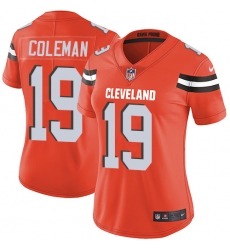 Women's Nike Cleveland Browns #19 Corey Coleman Elite Orange Alternate NFL Jersey