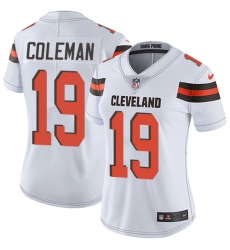 Women's Nike Cleveland Browns #19 Corey Coleman Elite White NFL Jersey