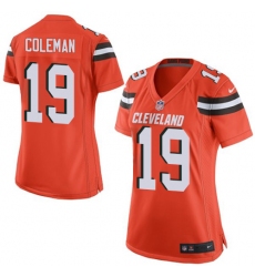 Women's Nike Cleveland Browns #19 Corey Coleman Game Orange Alternate NFL Jersey