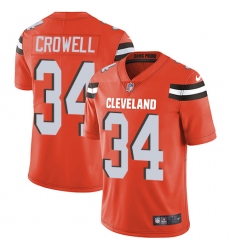 Youth Nike Cleveland Browns #34 Isaiah Crowell Elite Orange Alternate NFL Jersey