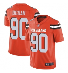 Youth Nike Cleveland Browns #90 Emmanuel Ogbah Elite Orange Alternate NFL Jersey