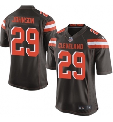Men's Nike Cleveland Browns #29 Duke Johnson Game Brown Team Color NFL Jersey